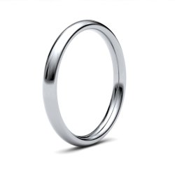Palladium 2.5mm Heavy Court Wedding Ring