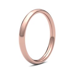 9ct Rose Gold 2.5mm Heavy Court Wedding Ring