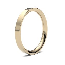 9ct Yellow Gold 2.5mm Heavy Flat Court Wedding Ring