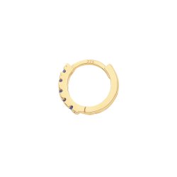 9ct Gold Sapphire Blue Cz Single Cartilage Huggies 