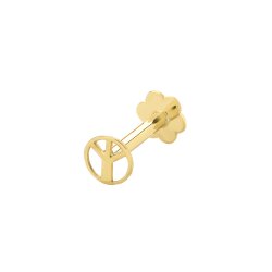 9ct Gold Peace Sign Cartilage Labret 