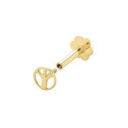 9ct Gold Peace Sign Cartilage Labret 