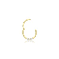 9ct Gold Cz Septum Piercing 