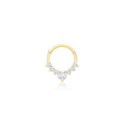 9ct Gold Cz Septum Piercing 