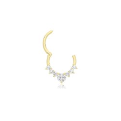 9ct Gold Cz Septum Piercing 