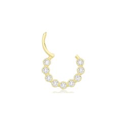 9ct Gold Cz Septum Piercing 