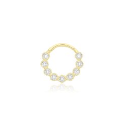 9ct Gold Cz Septum Piercing 