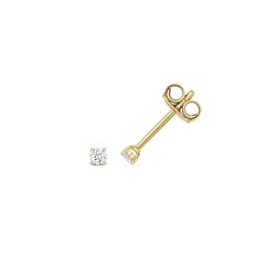 Diamond 4 Claw Earring Studs In 18ct Gold 