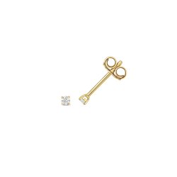 Diamond 4 Claw Earring Studs In 18ct Gold 