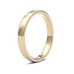 9ct Yellow Gold 3mm Medium Soft Court Wedding Ring