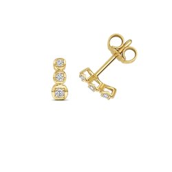 Diamond Drop Earring In 9ct Gold 