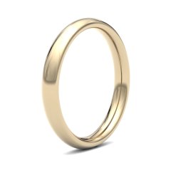 9ct Yellow Gold 3mm Heavy Court Wedding Ring