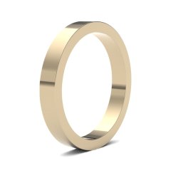 9ct Yellow Gold 3mm Flat Heavy Wedding Ring