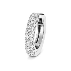 Diamond Hoops In 18ct White Gold 