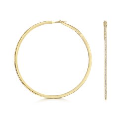 Diamond Hoops In 9ct Gold 
