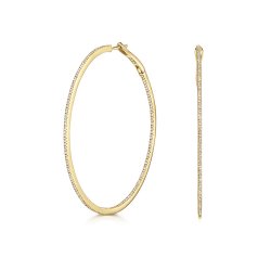 Diamond Hoops In 9ct Gold 