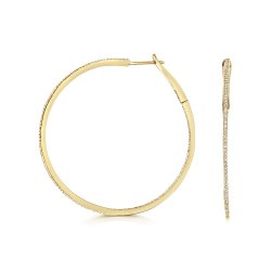 Diamond Hoops In 9ct Gold 