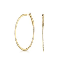 Diamond Hoops In 9ct Gold 