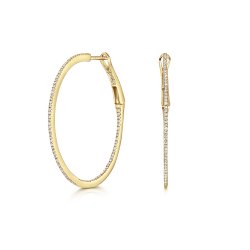 Diamond Hoops In 9ct Gold 