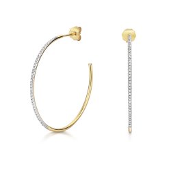 Diamond Hoops In 9ct Gold 