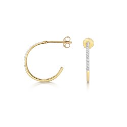 Diamond Hoops In 9ct Gold 