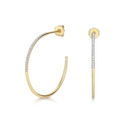 Diamond Hoops In 9ct Gold 