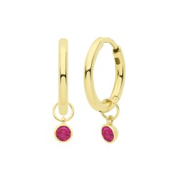 9ct Gold Single Stone Earring Charm 