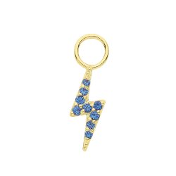 9ct Gold Lightning Bolt Earring Charm 