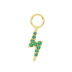 9ct Gold Lightning Bolt Earring Charm 