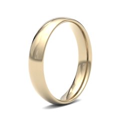 9ct Yellow Gold 4mm Light Court Wedding Ring