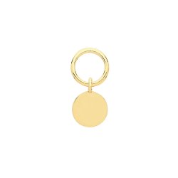 9ct Gold Disc Earring Charm 