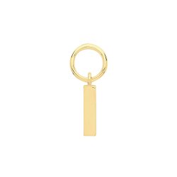 9ct Gold Bar  Earring Charm 