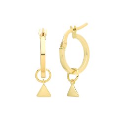 9ct Gold Triangle Earring Charm 