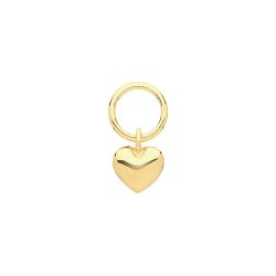 9ct Gold Heart Earring Charm 