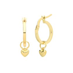 9ct Gold Heart Earring Charm 
