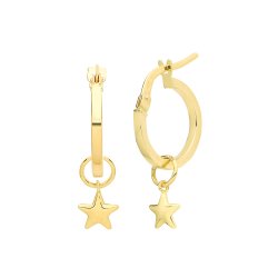 9ct Gold Star Earring Charm 