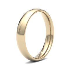9ct Yellow Gold 4mm Medium Court Wedding Ring