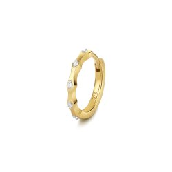 Diamond Hoops In 9ct Gold 