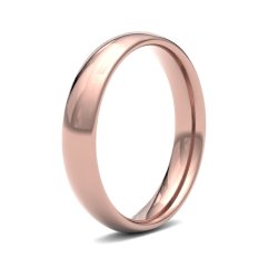 9ct Rose Gold 4mm Medium Court Wedding Ring