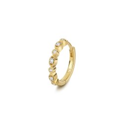 Diamond Hoops In 9ct Gold 