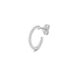Diamond Hoops In 18ct White Gold 