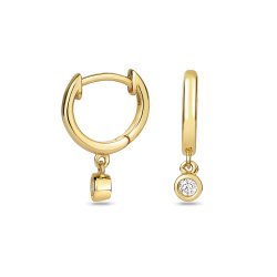 Diamond Huggies In 9ct Gold 