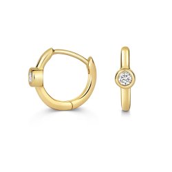Diamond Huggies In 9ct Gold 