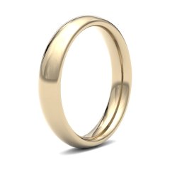 9ct Yellow Gold 4mm Heavy Court Wedding Ring