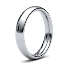 Palladium 4mm Heavy Court Wedding Ring