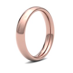 9ct Rose Gold 4mm Heavy Court Wedding Ring