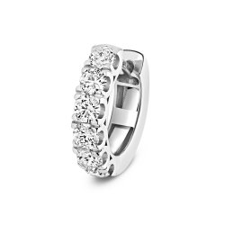 Diamond Hoops In 18ct White Gold 