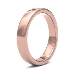 9ct Rose Gold 4mm Heavy Soft Court Wedding Ring