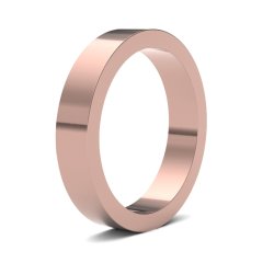 9ct Rose Gold 4mm Flat Heavy Wedding Ring