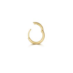 9ct Gold Round Tube Cartilage Hoop - Long Post ES2002P-